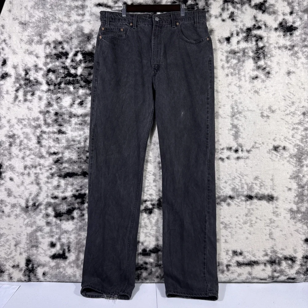 Levis 505 Jeans Mens Size 38x36 Black Straight Y2k VTG Americana Classic